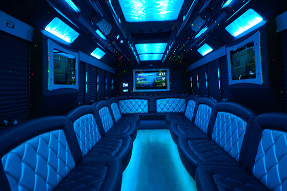 party bus with hardwood floors
