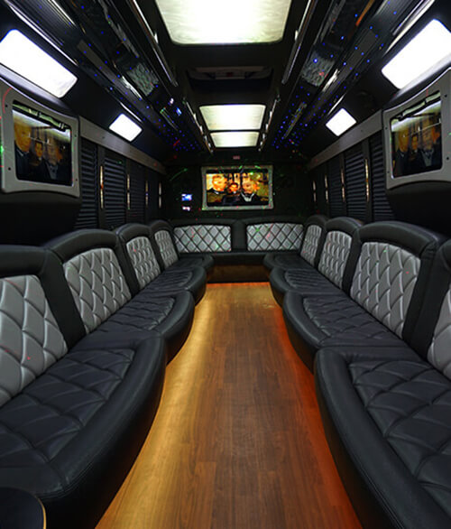 party bus with hardwood floor